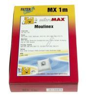 MX1M  MICROMAX BEUTEL 4 STÜCK für MOULINEX Staubsauger A203520 COMPACT1100S