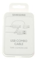 SAMSUNG DATENKABEL USB-A AUF MICRO-USB UND USB-C ADAPTER (ÜBER ADAPTER) für SAMSUNG Handy B7510 GALAXYPROB7510