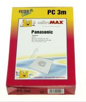 PC3M  MICROMAX BEUTEL INHALT: 4+ 1+ 1 für PANASONIC Staubsauger MC7000
