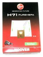 H71  SAC PURE HEPA,  4 STÜCK für HOOVER Staubsauger FV70FV11011 FREESPACEEVO
