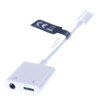 USB TYPE C(USB-C)-->3,5MM STEREO + LADEFUNKTION, WEISS für HUAWEI Handy MATE10PRO