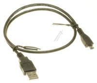 USB2.0-KABEL TYP-A STECKER/TYP-B MICRO STECKER 0, 5M, SCHWARZ für ALCATEL Handy OT991D ONETOUCH991D