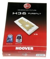 H36  PUREFILT-STAUBBEUTEL 5 STÜCK für HOOVER Staubsauger TRTBO230011 OCTOPUS