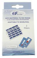 ANTIBAKTERIELLE MIKROFILTER 2 STÜCK BOX für WHIRLPOOL Kühlschrank / Gefrierschrank/ Gefriertruhe ARC7550IX