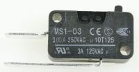MS1-03  SCHALTER, 3(1)A 250VAC für CURTISS Geschirrspüler MG1445LVIP2 WQP12J7205C